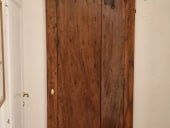 Porta antica in noce nazionale scorrevole raso muro