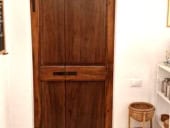 Antica porta in noce nazionale scorrevole