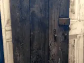 Antica porta rustica in castagno(retro)