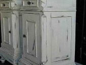 Due comodini impellicciati in shabby