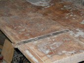 Porta shabby in fase di lavorazione.
