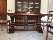 Il tavolo fratino prima del restauro in shabby chic naturale