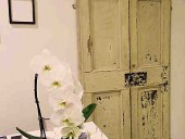 Porta antica restaurata e finita in shabby chic naturale